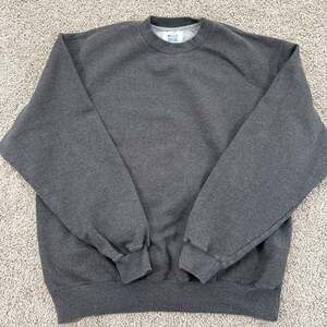 Champion Eco Authentic Crewneck Sweatshirt Mens XL Gray Sleeve Logo EUC